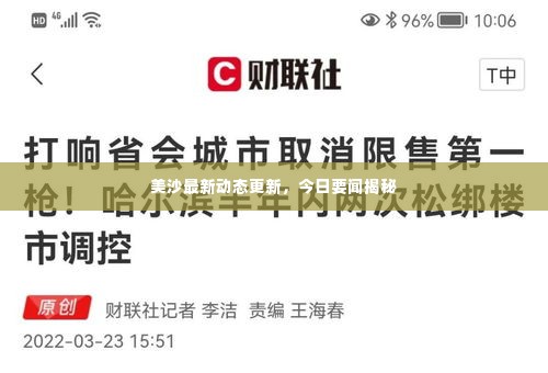 美沙最新动态更新，今日要闻揭秘