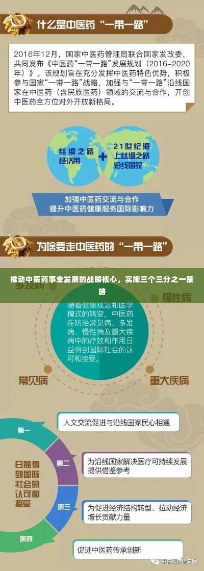 推动中医药事业发展的战略核心，实施三个三分之一策略