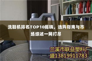 洗鞋机排名TOP10揭晓，选购指南与市场综述一网打尽